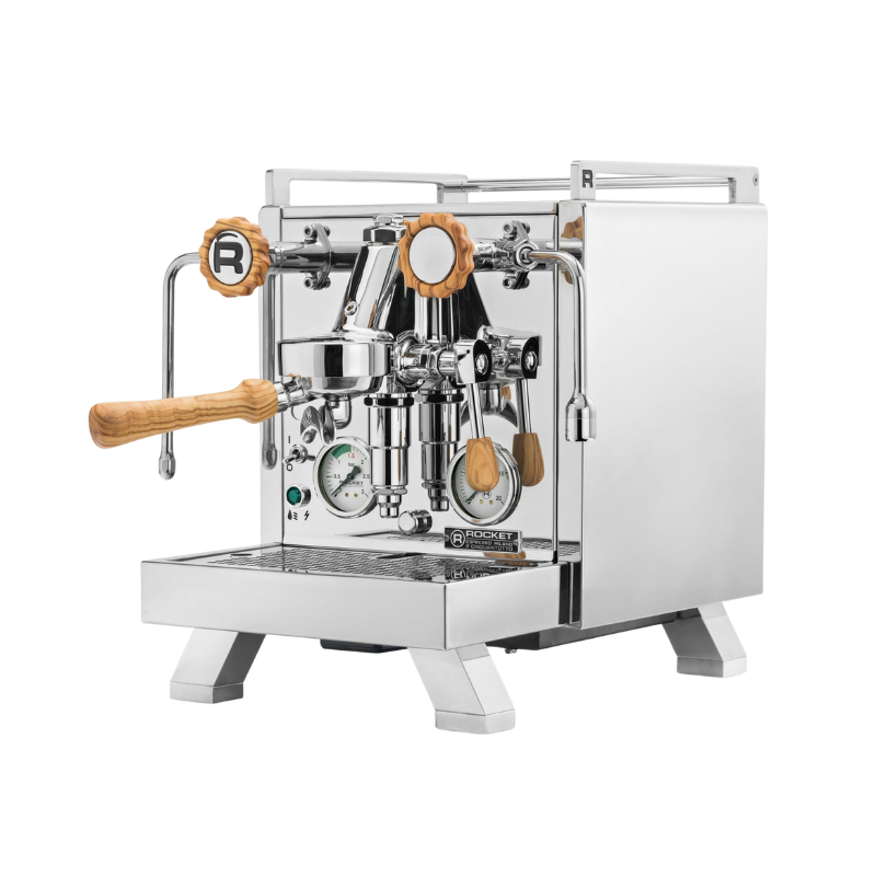 Wiedemann Handle Set for Rocket - Durable & Stylish - Olive - With Stainless Steel Portafilter
