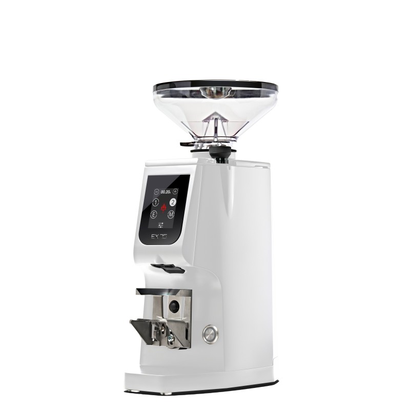 Eureka Atom Excellence 75 Coffee Grinder - High Efficiency - Titanium - White - Short Hopper - 220 V