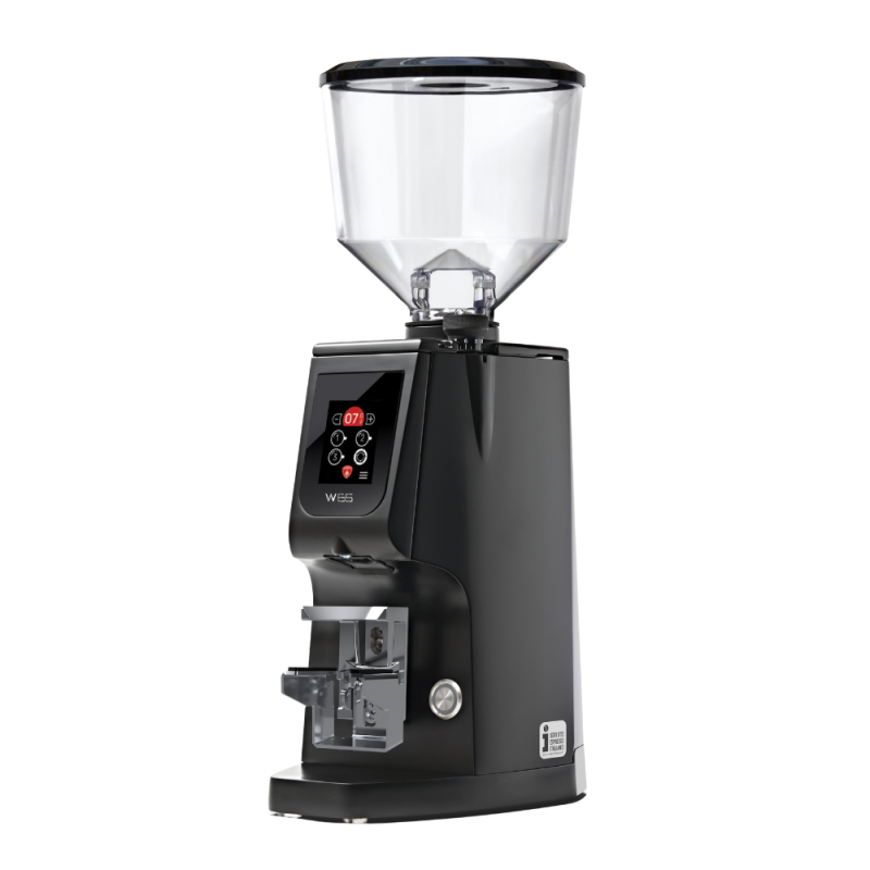 Eureka Atom W 65 Coffee Grinder - Precision & Efficiency - Titanium - Black - Tall Hopper - 110 V