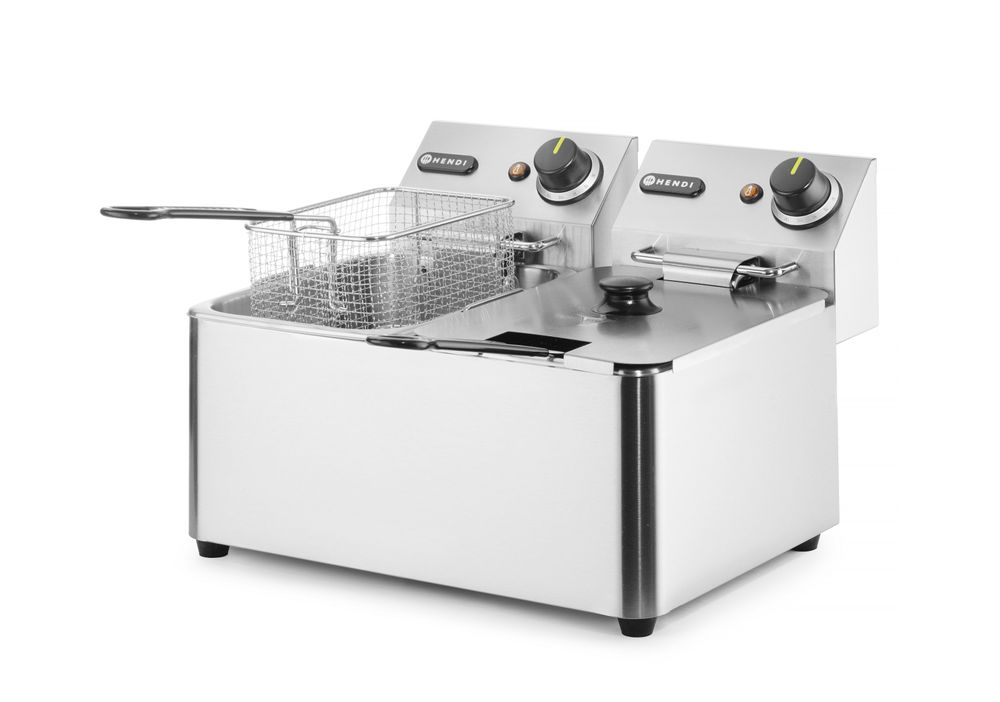 Friteza Kitchen Line - 2x4L, HENDI, Kitchen Line, 8L, 230V/6000W, 470x380x(H)315mm - Slika 3