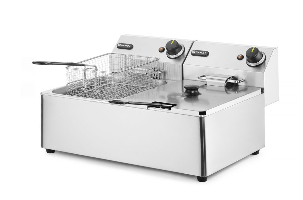 Friteza Kitchen Line - 2x 6L, HENDI, Kitchen Line, 12L, 230V/6600W, 550x430x(H)305mm - Slika 3