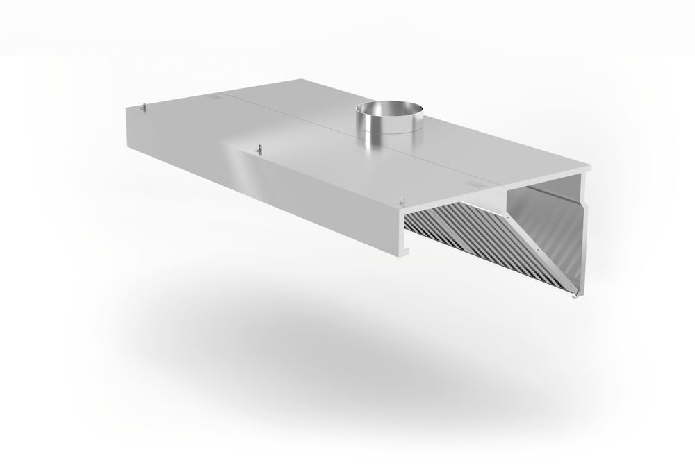 Napa s rastavljačem montirana na zid, HENDI, Profi Line, s LED osvetljenjem, 1200x700x(H)450mm
