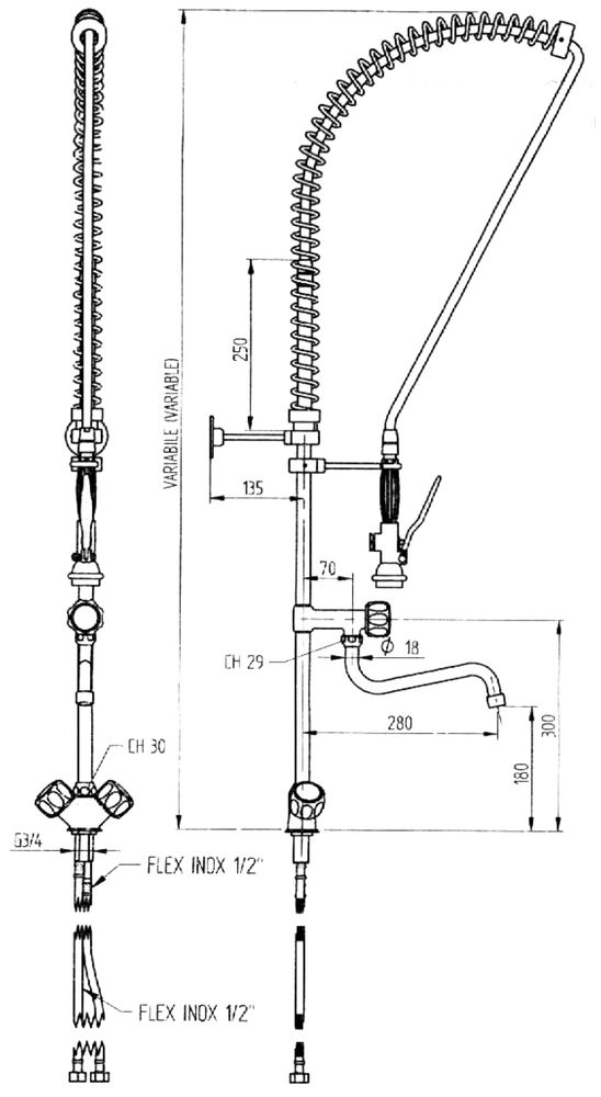 Slavina s tušem na izvlačenje, HENDI - Slika 2