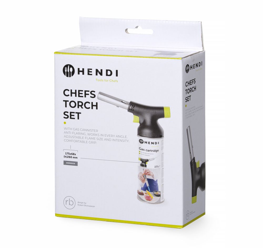 HENDI Jet brener za chefove – komplet s kartušom, HENDI, 175x68x(H)260mm - Slika 3