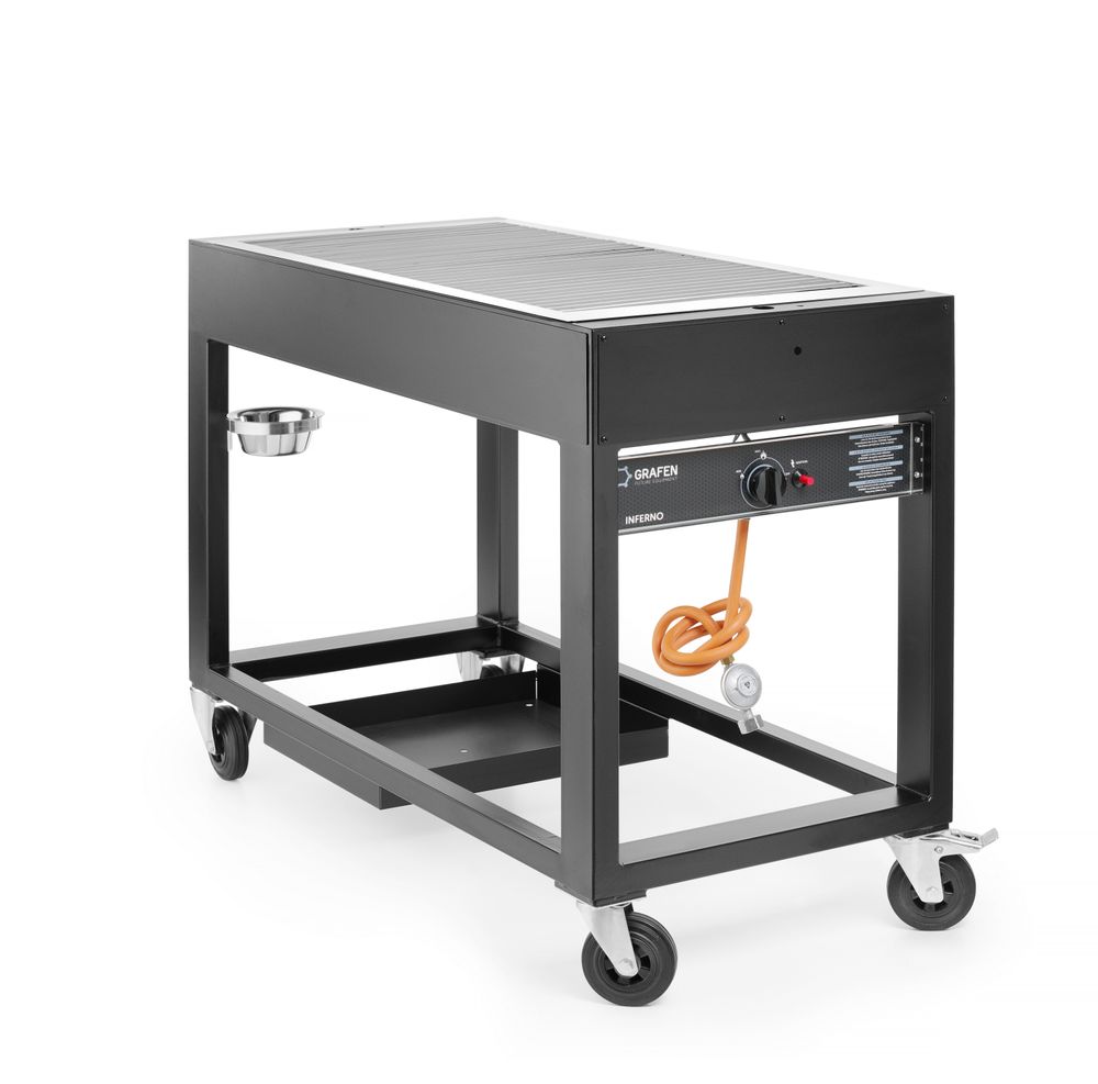 Gasni roštilj Tampa, HENDI, Crna, 10kW, 1260x580x(H)900mm - Slika 3